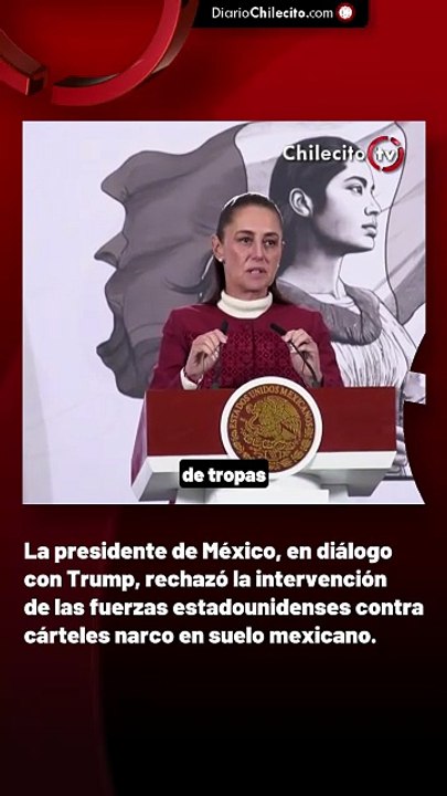 La presidente de México, en diálogo con Trump, rechazó la intervención de las fuerzas estadounidenses contra cárteles narco en suelo mexicano.