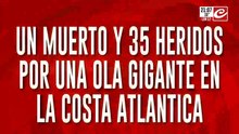 Un muerto y 35 heridos por una ola gigante en la costa atlantica