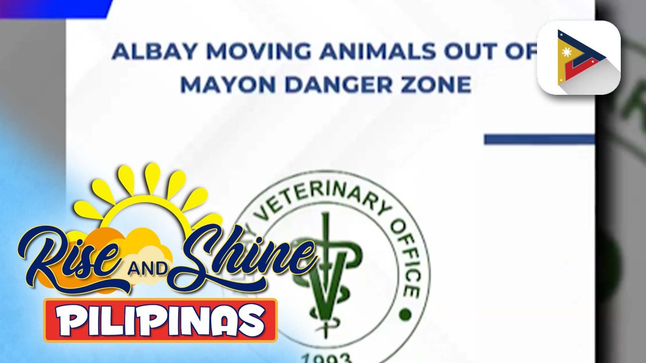 Mga alagang hayop sa paanan ng Bulkang Mayon, inilikas na