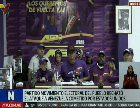 Caracas | Partido MEP repudió el ataque criminal de Estados Unidos contra Venezuela