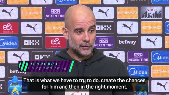 Guardiola not concerned about Haaland's goal-scoring form