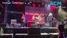 What happens when The Screaming Jets hand a 12-year-old the drumsticks?
