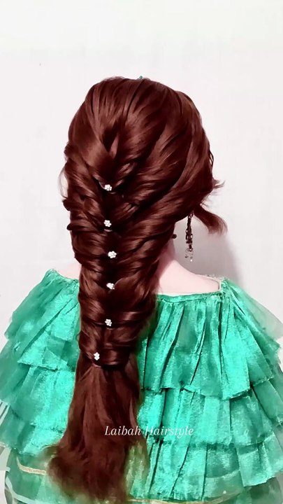 Mermaid quick braid hairstyle for girls 🎀