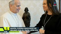 El Papa León XIV se reunió con la líder opositora venezolana, María Corina Machado