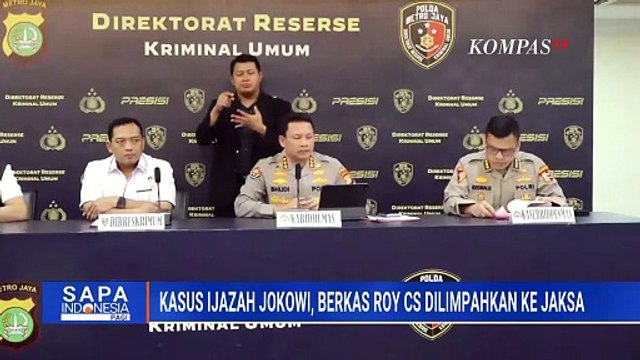 Polda Metro Jaya: Berkas Roy Suryo Cs dalam Kasus Ijazah Jokowi Dilimpahkan ke Jaksa | SAPA PAGI