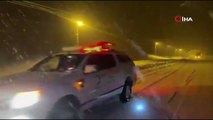 Kar ve tipi yolu kapattı, 80 araç ve 180 kişi yolda mahsur kaldı!