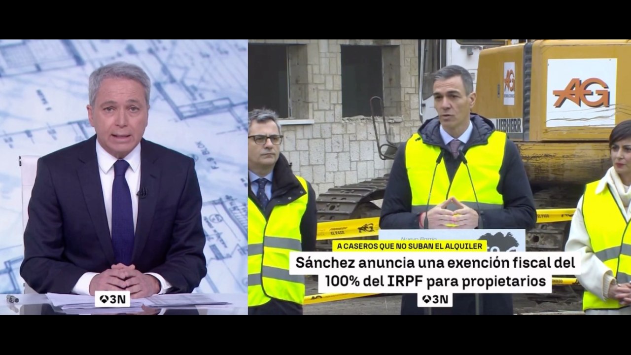 Vicente Vallés caza a Pedro Sánchez vendiendo la misma medida en vivienda que ya presentó en enero de 2025