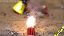 Fireworks and sparks in slow motion