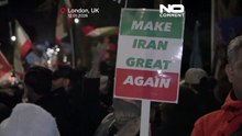 Proteste all'ambasciata iraniana a Londra durante i disordini in Iran