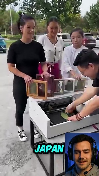 This Japanese Machine Carves Faces on Leaves in Seconds