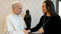 El papa León XIV se reúne con María Corina Machado