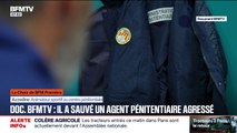 DOCUMENT BFMTV - Le témoignage d'Azzedine, animateur sportif à la prison d'Aix-Luynes venu en aide à un collègue victime de multiples coups de ciseaux de la part d'un détenu