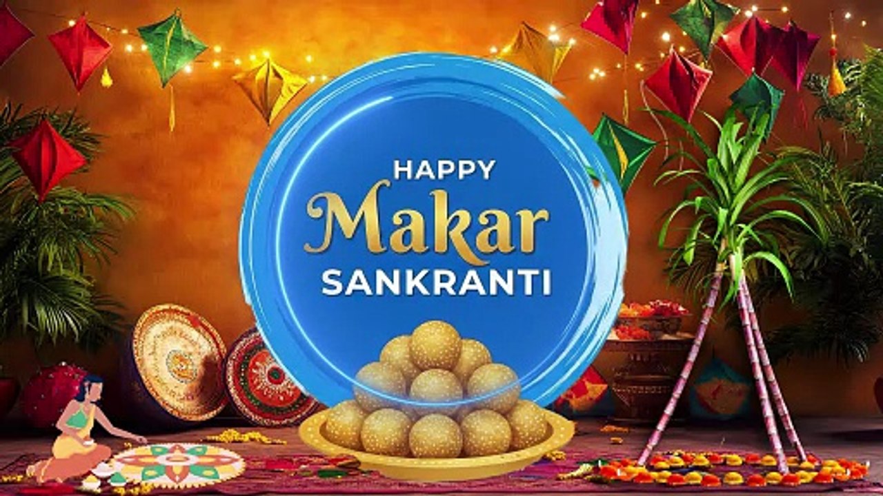Happy Makar Sankranti 🌞 | Sankranti Wishes & Greetings 2026 | Harvest Festival | Indian Festival