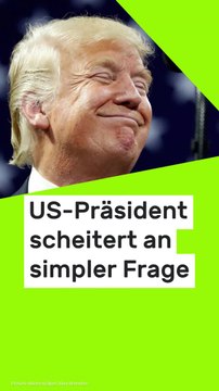 No Glomex Donald Trump: Wortsalat statt klarer Antwort - US-Präsident scheitert an simpler Frage