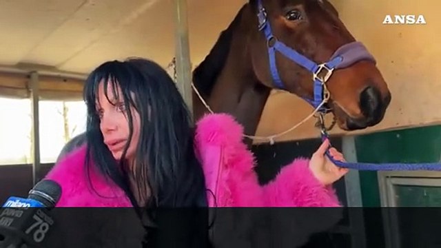 In ospedale da un mese per una caduta dalla sella, Barbara riabbraccia la cavalla Uranie: l'incontro fuori dall'ospedale
