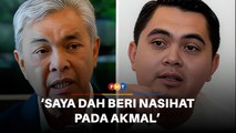 Saya dah beri ‘nasihat terbaik’ pada Akmal, kata Zahid