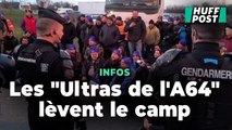 Les agriculteurs « lèvent le barrage » de l’A64, après le déploiement des forces de l’ordre