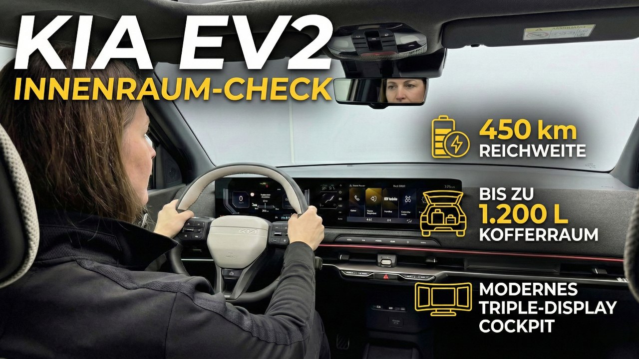 Kia EV2: Kompakt, elektrisch, überraschend geräumig / Interieur im Check