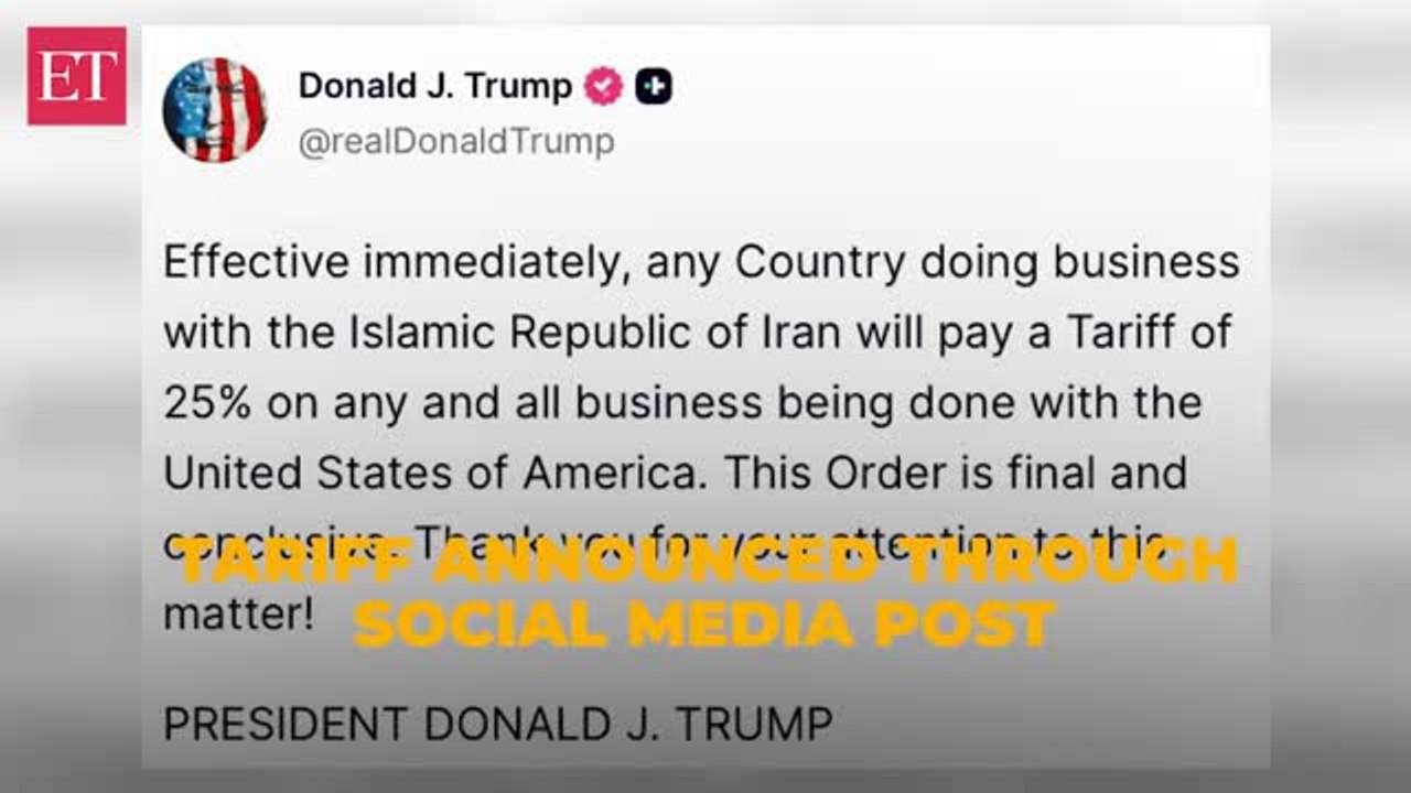 Trump slaps 25% tariff on countries trading with Iran, India among top 5 partners affected