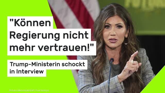 Kristi Noem: Können Regierung nicht mehr vertrauen! Trump-Ministerin schockt in Interview