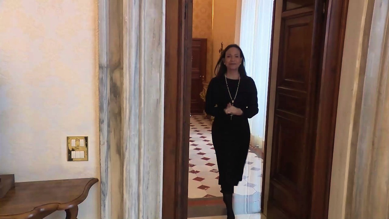 María Corina Machado fue recibida por el papa León XIV