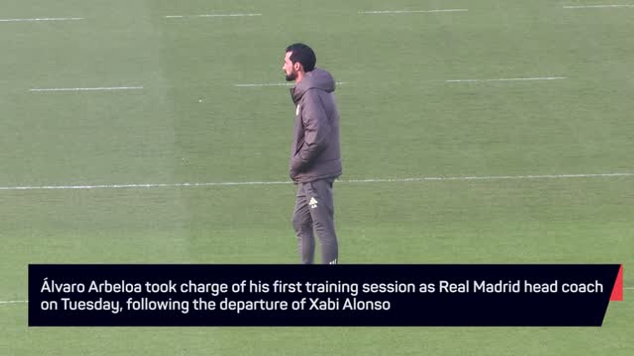 New Real Madrid boss Arbeloa leads first training session