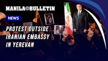 Protesters gather outside Iranian embassy in Yerevan