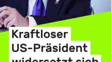 No Glomex Donald Trump: Erschöpfter und kraftloser US-Präsident widersetzt sich eigenem Zerfall