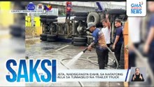 11 rider at 1 siklista, nadisgrasya dahil sa natapong glucose syrup mula sa tumagilid na trailer truck | Saksi