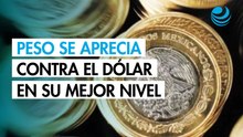 Peso mexicano se aprecia contra el dólar y toca su mejor nivel en año y medio