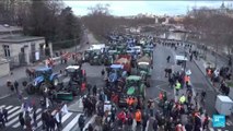Les tracteurs aux abords de l'Assemblée nationale pour exprimer la 