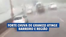 Barreiro é atingido por forte chuva de granizo nesta terça-feira (13)
