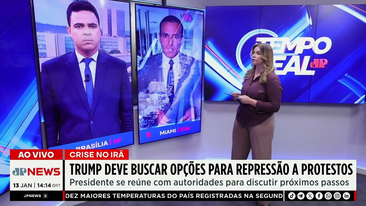 Guerra entre EUA e Irã? Manifestações deixam 2 mil mortos e Trump busca retaliação | TEMPO REAL
