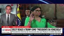 Delcy rebate Trump e diz que Maduro é refém dos EUA | TEMPO REAL
