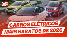 OS 3 CARROS ELÉTRICOS MAIS BARATOS do BRASIL de 2026: ainda valem a pena?