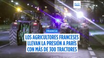 Los agricultores franceses llevan su pulso al corazón de París con 350 tractores