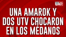 Una Amarok y dos UTV chocaron en los médanos: Bastián sigue luchando por su vida