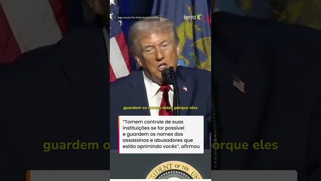 Trump pede a manifestantes iranianos que ‘tomem controle das instituições’ e promete ‘ajuda’ #shorts