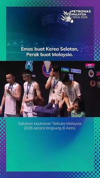 Aaron Chia & Soh Wooi Yik menamatkan kempen Terbuka Malaysia 2026 mereka dengan kalungan pingat perak 🥈