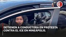 Detienen a conductora en protesta contra el ICE en Mineápolis