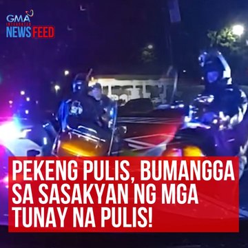 Pekeng pulis, bumangga sa sasakyan ng mga tunay na pulis! | GMA Integrated Newsfeed