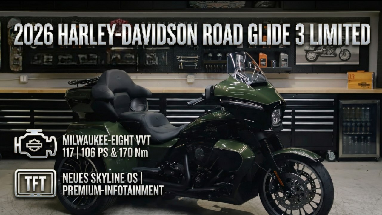 Technik & Komfort vereint | 2026 Harley-Davidson Road Glide 3 Limited