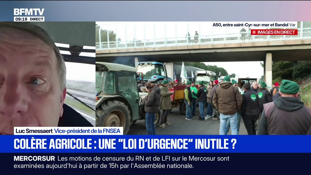 Pour Luc Smessaert, vice-président de la FNSEA, "il n'y a que le rapport de force qui fait avancer"