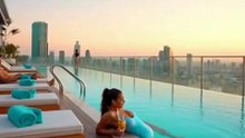 Unbelievable Rooftop Pool Moment Caught on Camera
