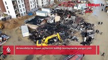 Arnavutköy'de işçi konteynerinde yangın! Çok sayıda ekip sevk edildi