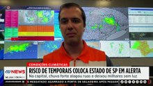 Defesa Civil de SP alerta para risco de temporais