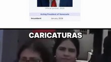 Delcy Rodríguez responde a Trump por la imagen manipulada de Wikipedia que lo presenta como “presidente interino”.