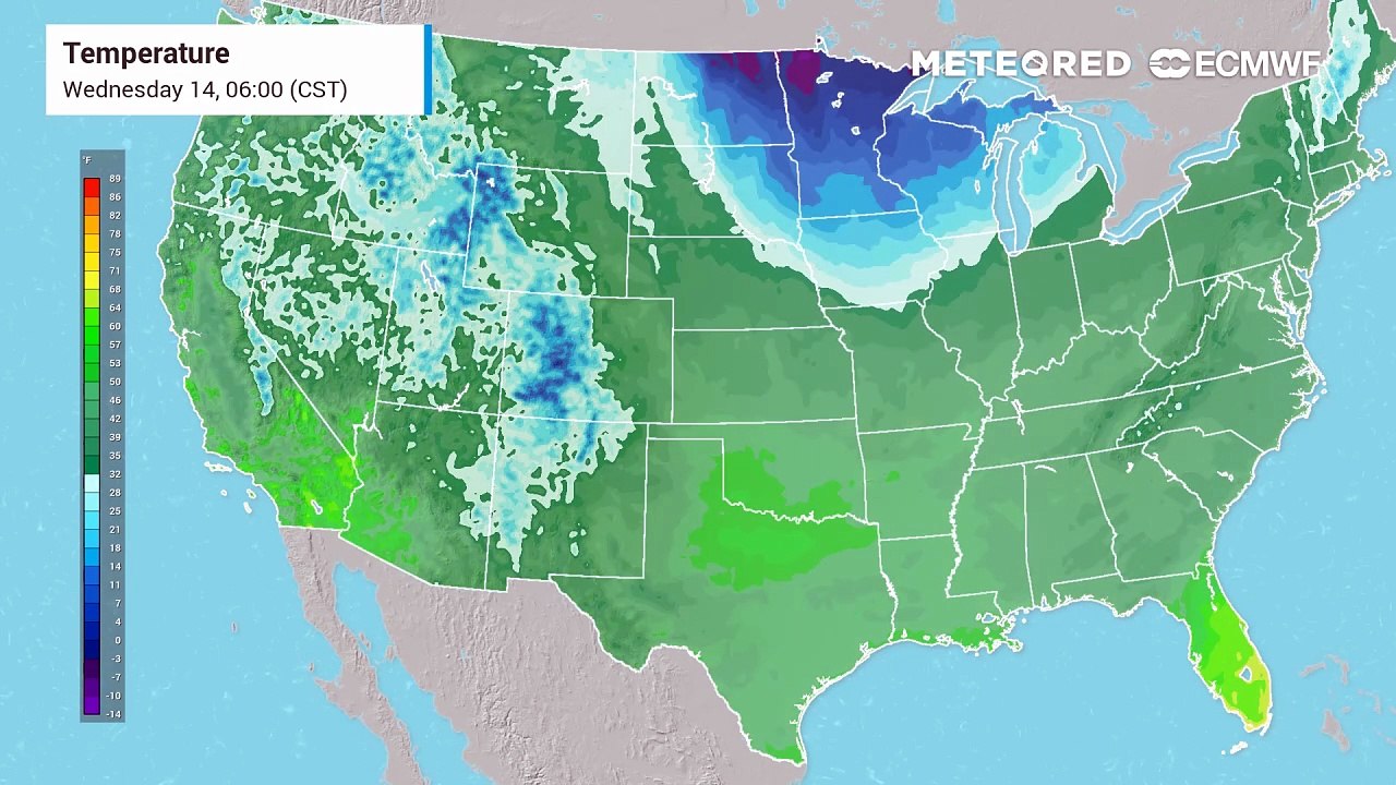 Arctic air comes crashing into the middle of the country on Wednesday as a major pattern change develops.