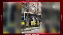 İETT şoförü camdan fırlayıp kavgaya tutuştu