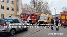 Herida en Burgos una mujer en silla de ruedas en un atropello en la calle Los Canales